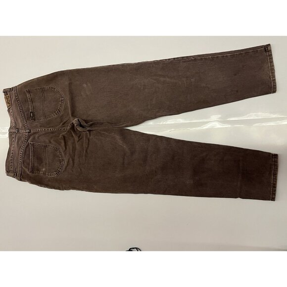 VTG 1990s Lee Jeans Mens 32x30 (31x31 Actual) Leather Patch Brown Made in Canada - Picture 14 of 16